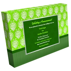 Wedding Announcement Gift Box Luxury Silver 9 Compartments